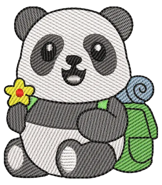 Matriz de Bordado Panda de Mochila